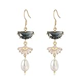 Pendientes colgantes de perlas, Plata de ley