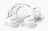 Seltmann Weiden 001.745476 Paso Blue Brush Kaffeeservice 18 tlg.