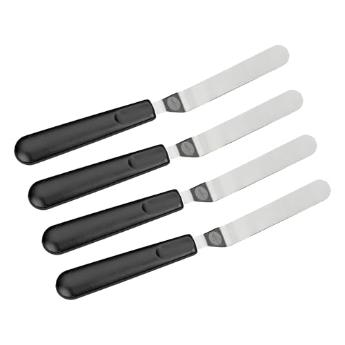 Wilton, 9 Inch, Black 409-7712 Angled Spatula, 9' (Pack Of 4)