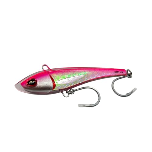 RM7 UV -Resin Minnow 7" Lure Ultra Violet Lure for Wahoo, Tuna, Mahi and More (Pink)