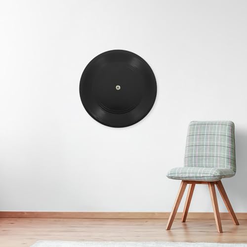 Sewroro Wanddeko aus Kunststoff in Schallplattenoptik, 30 Cm (12 Zoll) Vintage-stil, Ideal für Bar, Zuhause Oder Café.