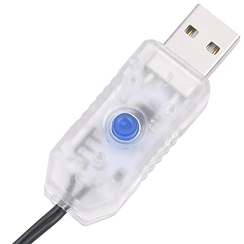 Cadena de luces LED con 8 modos de iluminación y cable transparente para luz ambiental 7