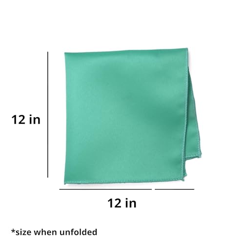Image of tiemart Solid Color Pocket Squares for Men | For Suits, Perfect for Wedding Parties, 12 x 12 inch / 30 x 30 cm