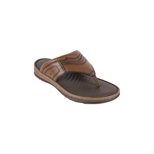 Image of Mochi Men Leather Casual Slip-On Comfort Chappal