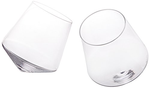 Sempli Cupa-Vino Clear Aerating Wine Glasses, Set of 2 in Gift Box