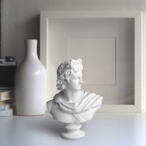 Garwor APOLLO 6" Bust Greek And Roman Mythology God Of Sunlight 6 Inch Resin Head Bust Sculpture Figurine Home Decor thumb #1