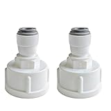 2 Stück Wasser Schnellkupplung Adapter,3/4 Innengewinde-1/4 Schlauch Geeignet,Wasserfilter-Schnellanschlüsse, Wasseranschluss Adapter,Wasseranschluss Adapter für Wasserreiniger, Osmose Umkehrosmos