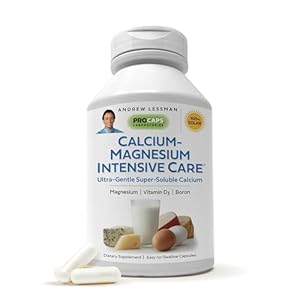 Andrew Lessman Calcium Magnesium Intensive Care 500 Capsules – Bone and Skeleton Health Essentials. Easy to Swallow Capsules with Super Soluble Fine Powder. Gentle to Even The Most Sensitive Stomachs