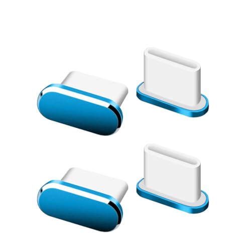 Type-C �L���b�v �R�l�N�^�J�o�[ 4���� �^�C�vc �R�l�N�^�J�o�[ ���� �S�� �h�� �h�o�ی�J�o�[ �g��Type C�[�d���L���b�v �A���~�� �[�d�� �R�l�N�^ �_�X�g�v���O �X�}�[�g�t�H���p 4���� (�u���[)