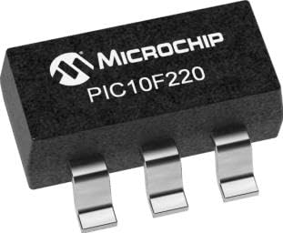 Microchip Technology, PIC10F220T-I/OT, 6-Pin - 8-Bit Flash Microcontroller - 4I/O - Industrial Temperature - 6LD SOT-23 Package (500 Item/s)