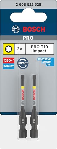 Bosch 2x PRO Torx Impact Bit (125 x 50 mm, Professional Zubehör Schraubendreher, Schraubendreher)