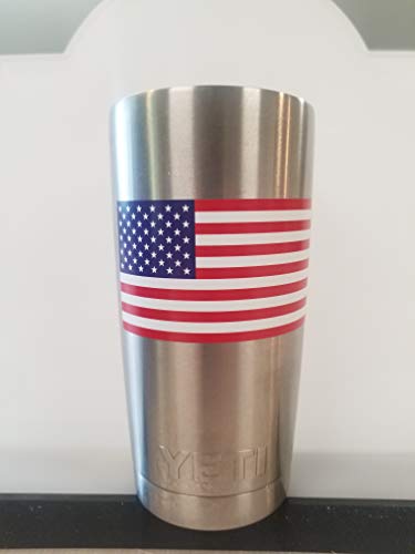 10 Pack American Flag Stickers - Made Of 3M Vinyl - Usa Patriotic Stickers - Bubble-Free Adhesive - Dishwasher Safe #TOP5