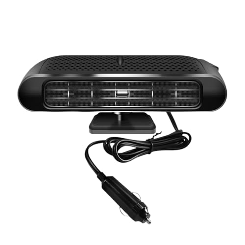 Car Heater, 12V/24V Portable Heating Fan, Electric Rechargeable Heater, Compact Design, 6.69×3.74×2.95 Inches, Fast Warm Up, Ideal for Truck, SUV, Auto, Sedans, Windscreen, Dashboard