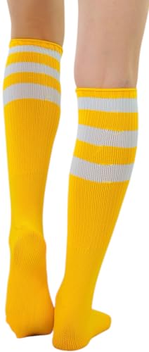 Image of ToBeInStyle Women's Premium Below Knee Athletic Socks w /Contrasting Wide Stripes