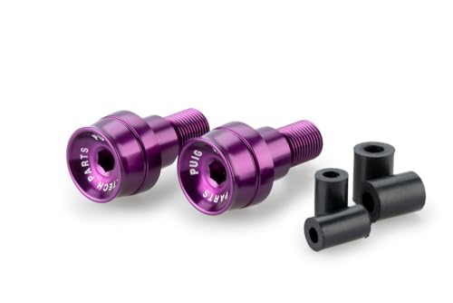 Puig 21024L Contrapesos Manillar Speed de aluminio anodizado, modelo corto 20 mm, diseño racing minimalista para personalizar y equilibrar el manillar, Lila