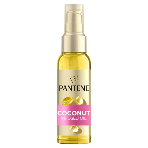 Pantene Pro-V Defined Curls Coconut Infused Hair Oil 100ml for Frizzy Unruly Curls. Daily Leave in Nourishing Oil. Deeply Moisturises Softens Hair and Prevents Protein Loss
