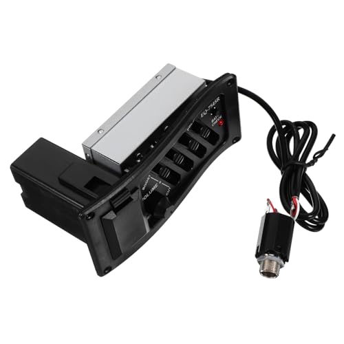 Toddmomy 4 Bands Eq Pickup Guitar Preamp Folk Guitar Equalizer Piezo Pickup Volume Control Battery Indicator