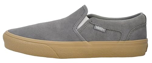 Vans Men's Asher Slip-On Shoe | Comfortable Sneakers for Walking, Fashion & Everyday Wear, Crepe Frost Gray, 8