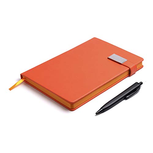 Image of COI Diary Orange UNDATED Planner - Vintage Style A5 Travel Diary for an Awesome Friendly Kids for Office Going Boys and Girls with Pen Magnetic Lock.