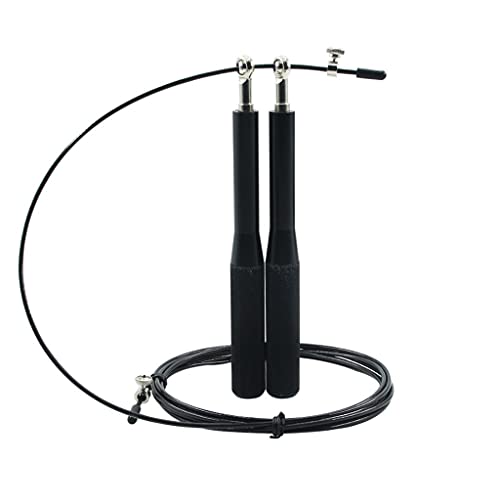 Cuerda de saltar de aleación de aluminio con rodamiento de bolas de alambre de acero ajustable for entrenamiento de fitness y boxeo