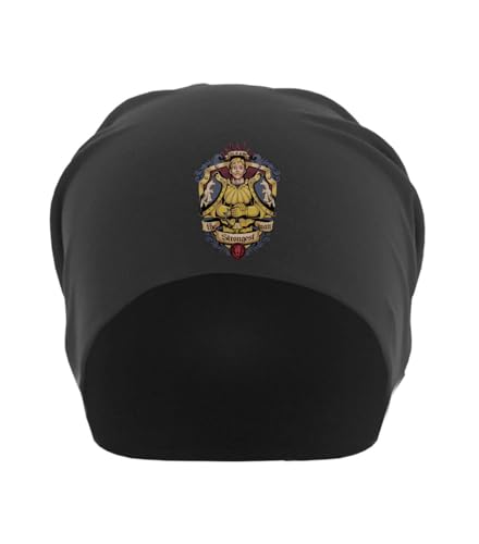 Bonnet coton noir Anime 27 vêtement de tête souple et extensible automne