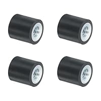 QUARKZMAN 4 Stück 10 x 10mm M4 Gummidämpfer, Multi-Typ-Gummipuffer,Schwingungsdämpfer für Motorraum und Luftkompressoren