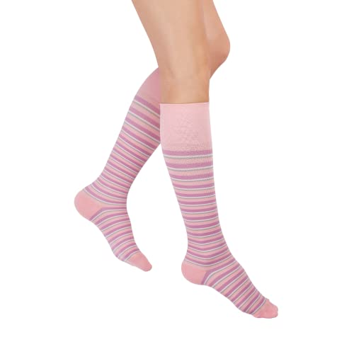 Image of Rejuva Stripe Pattern 15-20 mmHg Knee-High Compression Socks for Women & Men