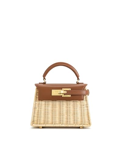 JW PEI Women's Elise Top Handle Bag - Brown Rattan