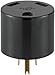 Eaton 1264 30-Amp 2-Pole 3-Wire 125-Volt Heavy Duty Grade Travel Trailer Receptacle Adaptor Plug, Black