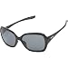 Oakley Womens Overtime OO9167-07 Polarized Round Sunglasses,Polished Black Frame/Grey Polarized Lens,one size
