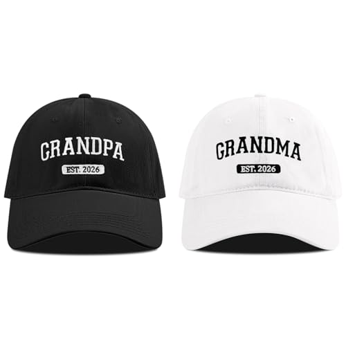 Grandma and Grandpa Hats 2026 Pregnancy Announcement Gift for Grandparents New Grandparent Gifts Promoted to Grandma and Grandpa Gifts