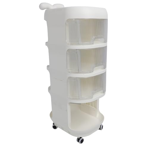 Chariot de rangement à tiroirs transparents plastique PP - 6