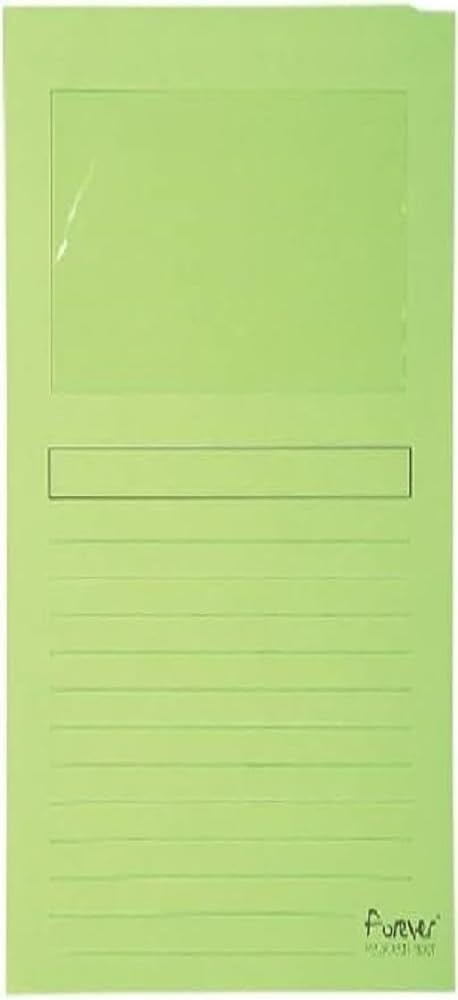 Exacompta 50107E - Paquete de 100 carpetas con ventana A4, verde