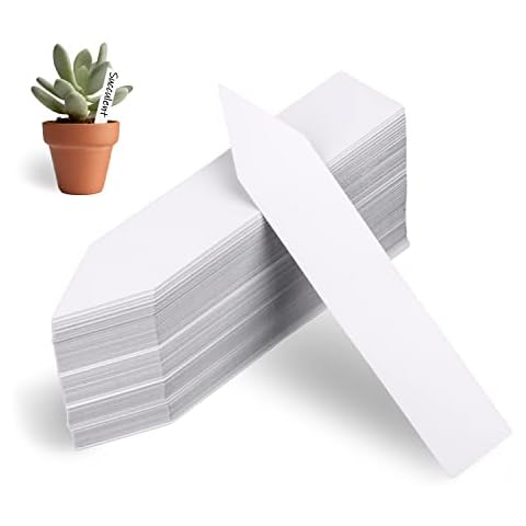 SAREAL Pflanzenschilder 100 Stk 6X10CM Kunststoff wasserdicht Baumschule Pflanze Tags Cover