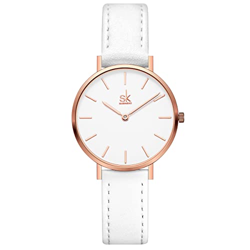 SK Ultra Thin Minialist Women Watches Simple Two Hands Ladies Dre...
