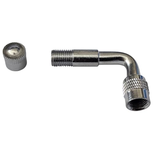cyclingcolors 1x Coude rallonge Extension Valve Voiture Moto vélo Scooter Schrader Chambre à air Pneu Angle 90°