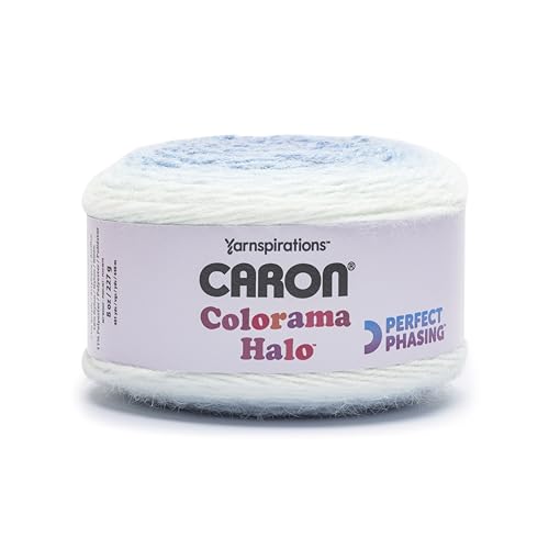 Image of Caron Colorama Halo Cake Caron Skylight Frost Yarn - 2 Pack of 8oz /226.79g - 71% Acrylic,18% Nylon,11% Polyester - #5 Bulky - 60 Yards for Knitting, Crocheting & Crafts
