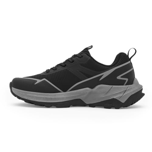 Image of Red Tape Ozark Green & Black Trekking Shoes for Men | High-Top Outdoor