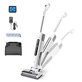ECOWELL Wet Dry Vacuum Cordless Vacuum Mop Wash All in One, Self-Cleaning 0.1'' Dual-Sided Edge Cleaning, 8.2 lbs Lightweight Vacuum and Mop Combo for Hard Floors & Carpet, WCVP03