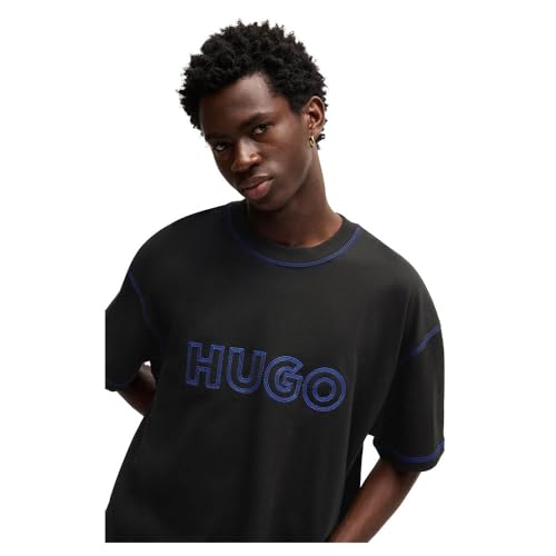 HUGO Mens Outline Logo Cotton T-Shirt4