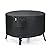 REDRICH Fire Pit Cover Round – Heavy Duty Outdoor Firepit Cover, Full Coverage Patio Outdoor Fireplace Cover, Dustproof Anti UV and Waterproof, 50’’L x 50’’W x 24’’H Black
