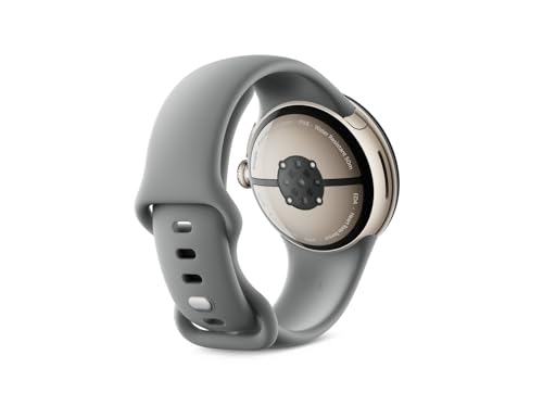 Image of Google Pixel Watch 3 (41 mm) - Android smartwatch with heart rate tracking, advanced running from Fitbit, fitness insights, 24-hour battery - Champagne Gold Aluminium Case - Hazel band - Wi-Fi
