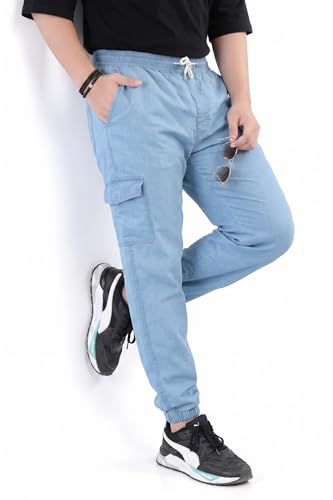 Image of UNOseven Boys Denim Cargo Jogger Pant - Slim Fit - Available from 5 Years to Size XL