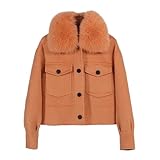 pelzkragen reinigen 【Warm und bequem】Abnehmbarer Kunstfellbesatz ist weich und einfach anzubringen und zu entfernen. Das Wildlederimitat hat Vier-Wege-Stretch für eine bessere Passform. Die weiche Wildlederschale hält Sie im Winter und Herbst warm und bequem. Gürtel am Saum für einen stilvollen Look