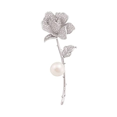 Broche rose dorée pour costume rompre la monotonie des vestes avec un corsage perle de luxe