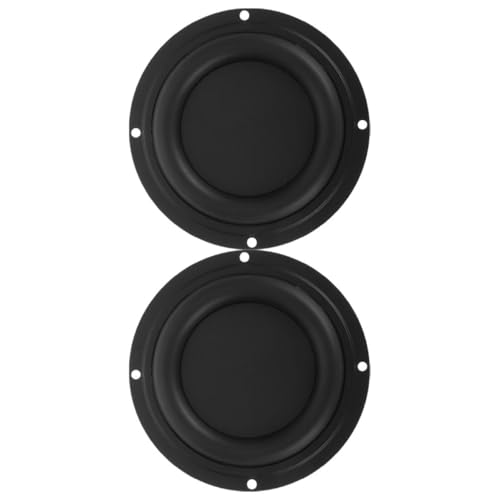 LOORGVEL 2個ラウンド型スピーカー用ベース振動板 交換用オーディオ振動膜 プレート サブウーファー対応 音響機器修理用パーツ