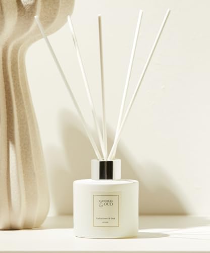 Velvet Rose & Oud Reed Diffuser | Home Fragrance | Candles & Oud | Lasts 3 months +