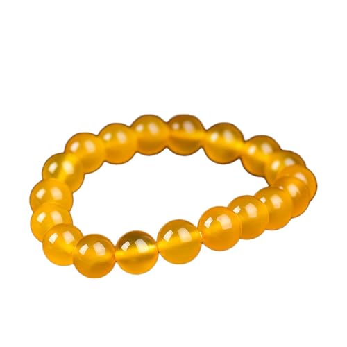 Bracelet en Jade Jaune Homme Femme Perles Cristal Naturel Élastique