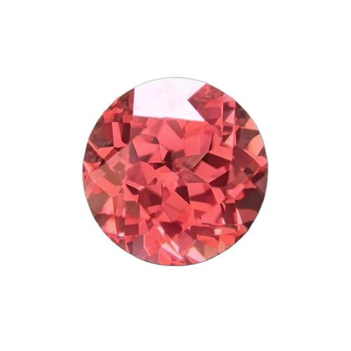 Saphir Padparadscha synthétique rond couleur Lotus de Feu pour un cadeau féminin unique