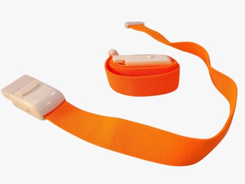 Image of DESCO Surgical Tourniquet Elastic Belt for Blood Collection with Plastic Buckle Pack of 1 (Orange)